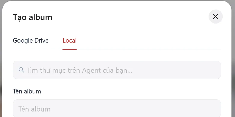 Tạo album từ máy tính qua Shotpik Agent