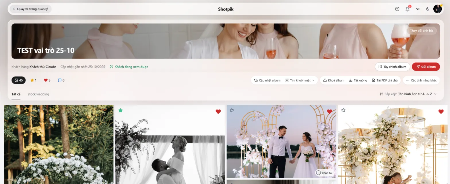 Trang album của photographer