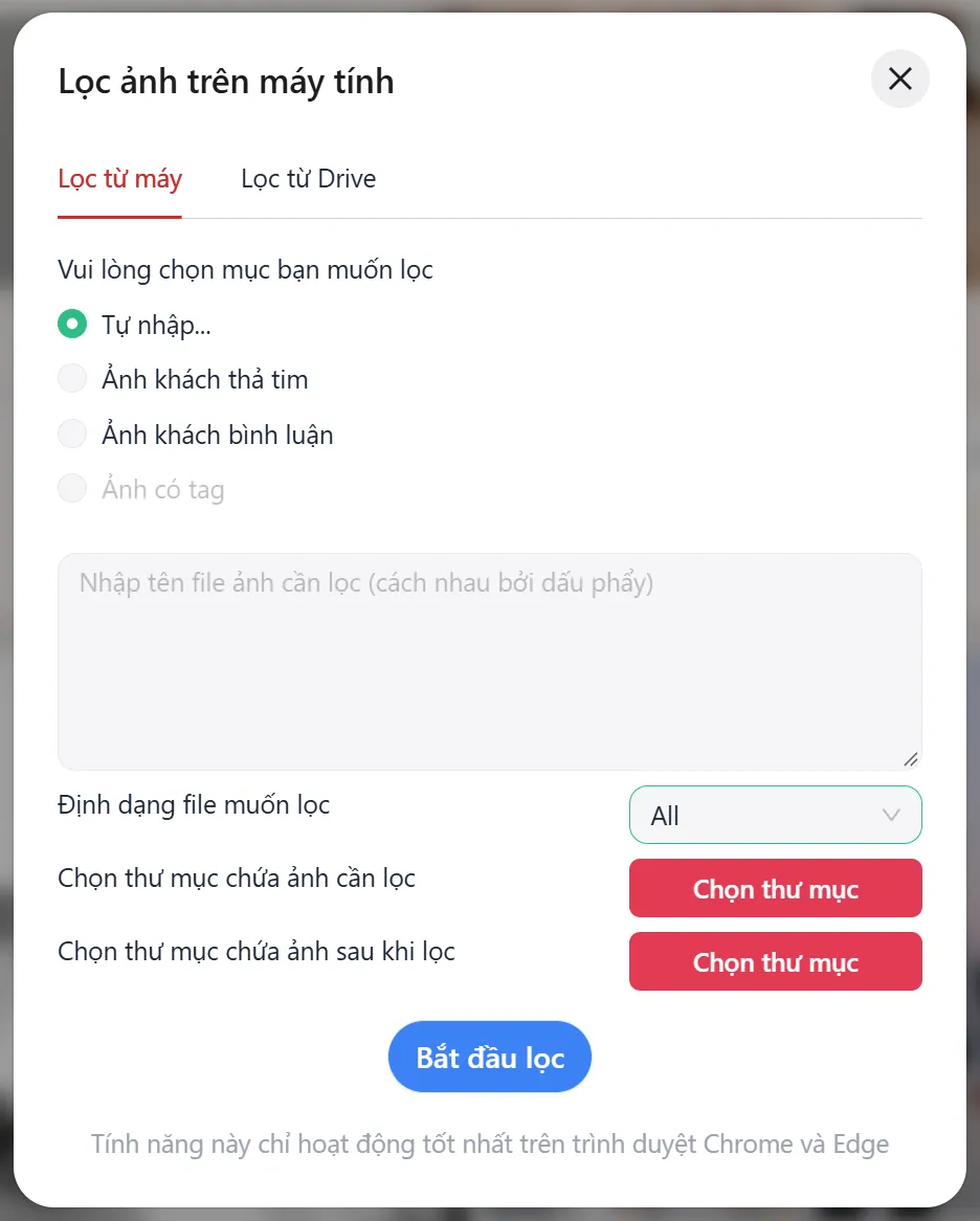 Lọc từ máy