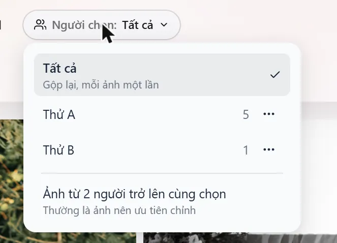 Lọc theo người chọn
