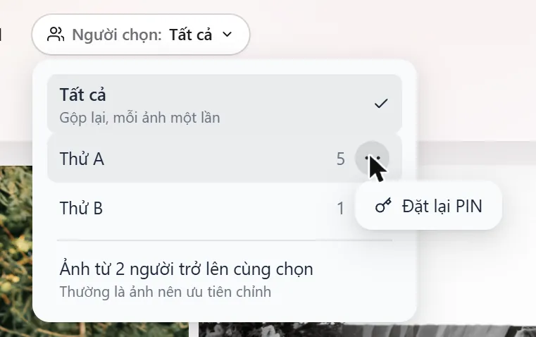 Đặt lại PIN cho một người