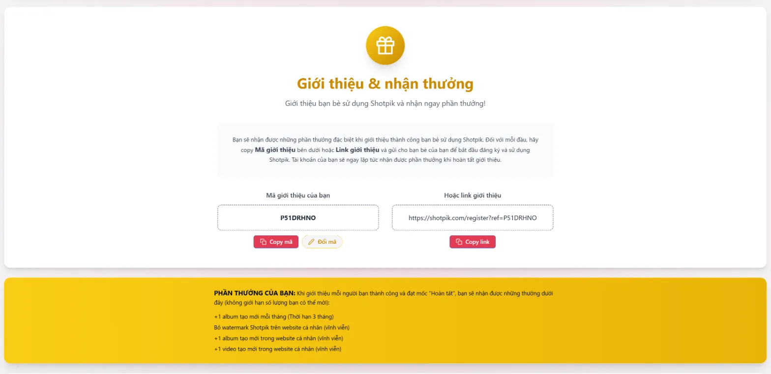 Giới thiệu và nhận thưởng